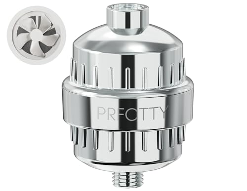 25-Stage Shower Filter prevents scale buildup,Revitalize Hair Skin & Nails with Purifying Water, softener hard water,99% Lead Chlorine, Fluoride & Chemicals removed. High-Output Fan Technology,Chrome