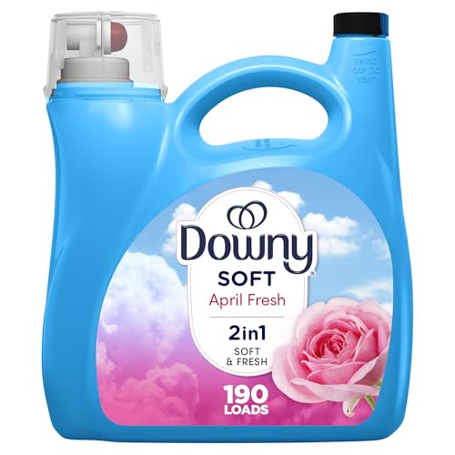 Downy Liquid Fabric Softener, April Fresh 2-in-1 Fresh & Soft, 140 Fl Oz, 190 Loads, Fabric Conditioner For Freshness And Softness
