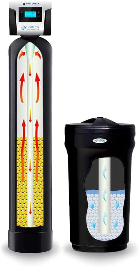 SoftPro Elite Basic High Efficiency 48,000 Grain Water Softener System (whole House) with Large Brine Tank, Bypass Valve, ...