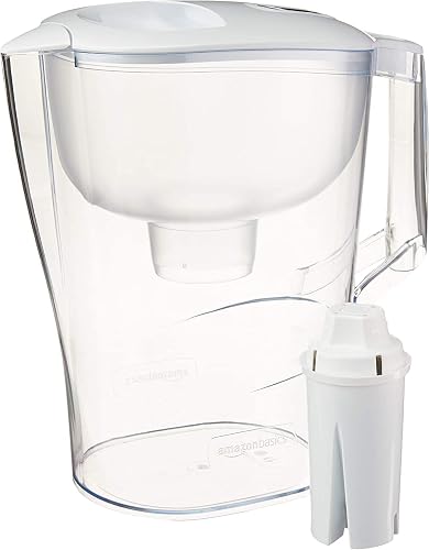 Amazon Basics 10-Cup Pitcher with Filter, Compatible with Brita Water — Our recommended configuration for best results