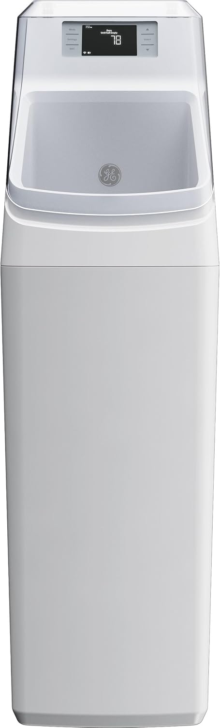 GE Smart Water Softener, 35,000 Grain, Reduce Hard Minerals to Whole House, Built-in WiFi with Water Flow Alerts, Soft Wat...