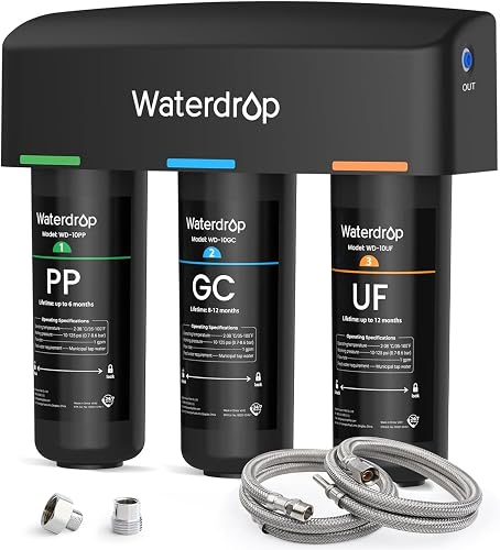 Waterdrop WD-TSA-UF 0.01 μm Ultra Filtration Under Sink Water Filter S — Our recommended configuration for best results