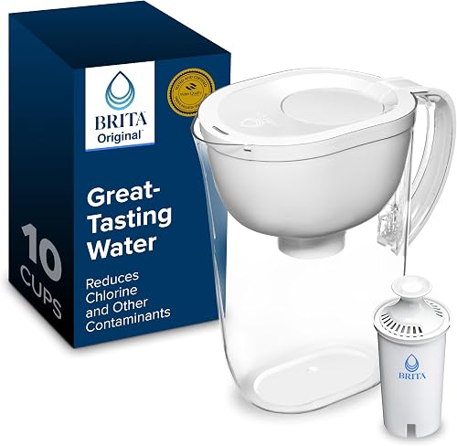 Brita Large 10-Cup Water Filter Pitcher, WQA NSF/ANSI Certified, Remov — Build quality and design details up close