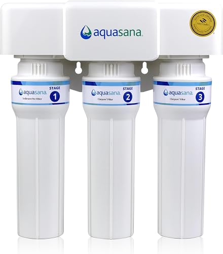 Aquasana Under Sink Water Filter | 3-Stage Max Flow Filtration | Reduc — Our recommended configuration for best results