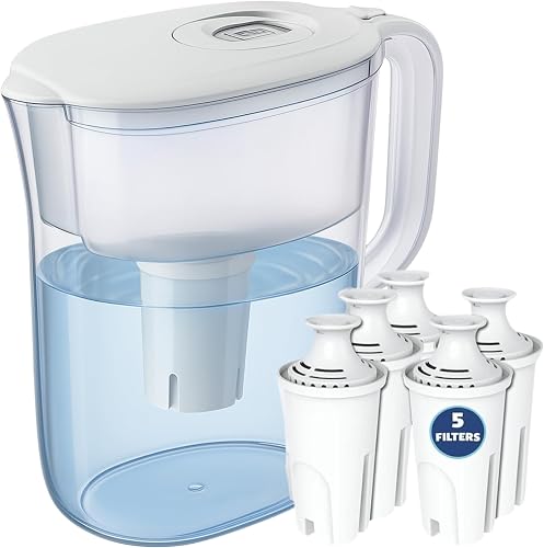 10-Cup Water Filter Pitcher with 5 Replacements & Electronic Change Re — Real-world performance testing in action