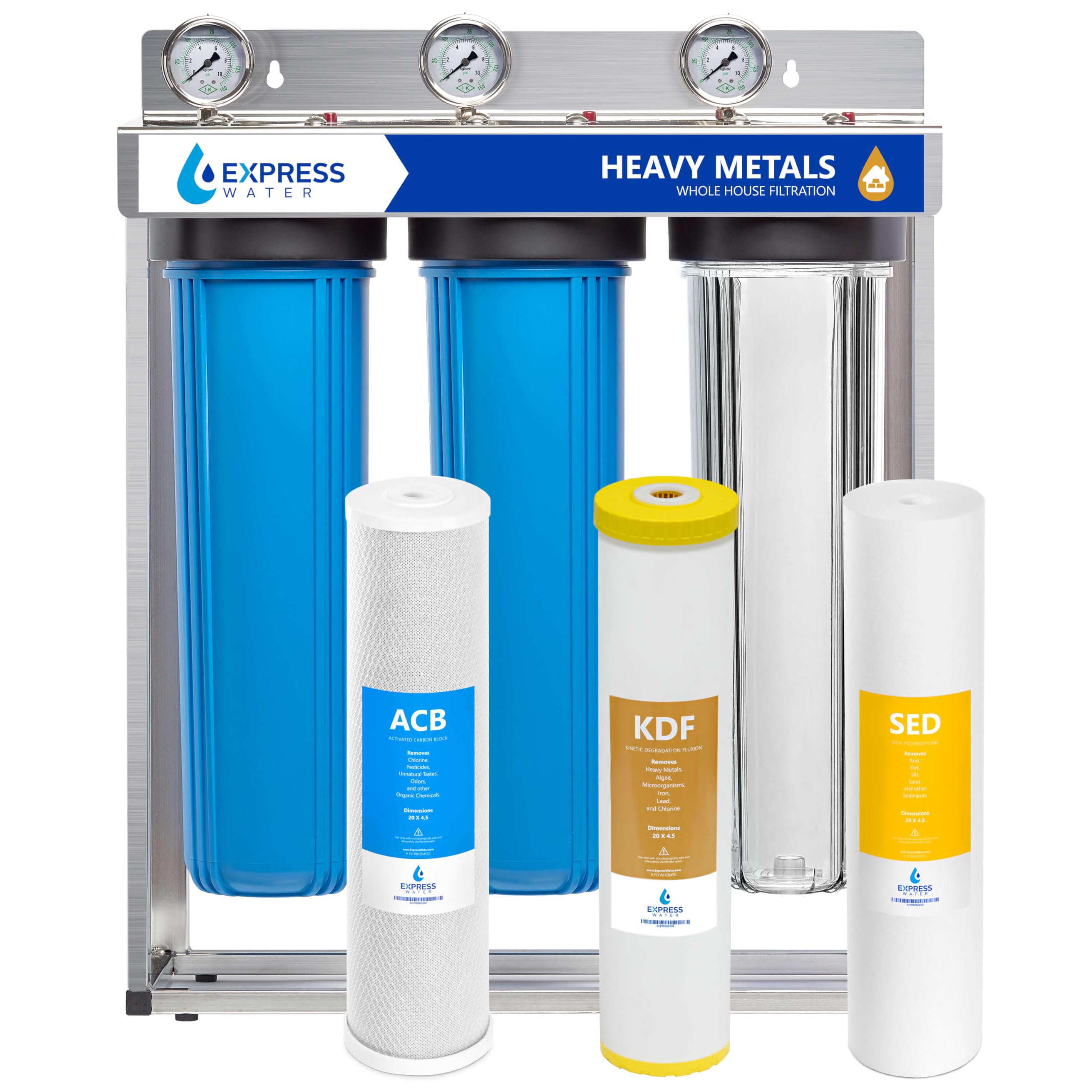 EXPRESS WATER Express Water Whole House Water Filter System | HEAVY ME — Our recommended pick for most buyers